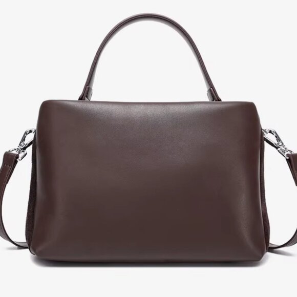 Elegant Genuine Suede Leather Crossbody Shoulder Bag Women Designer 5 Colors - Picture 5 of 16